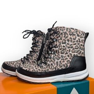 Sporto Leopard Print Warm Lined Winter Boots Women’s 6.5M Waterproof Style